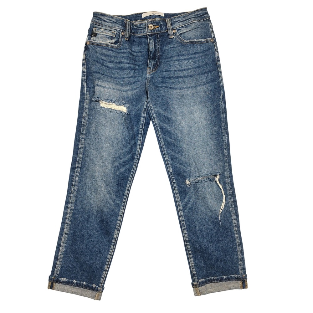 KanCan Jeans Womens 5/26 Distressed Frayed Hem Blue KC8645M